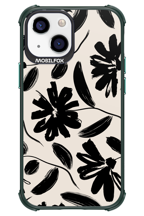 Monochrome Flowerss - Apple iPhone 13 Mini