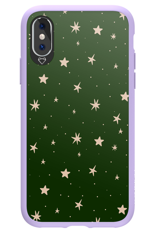 Forest Green Stars - Apple iPhone XS