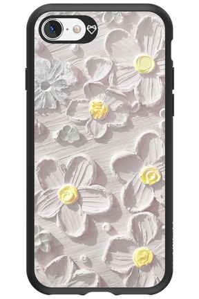 White Flowers - Apple iPhone 8