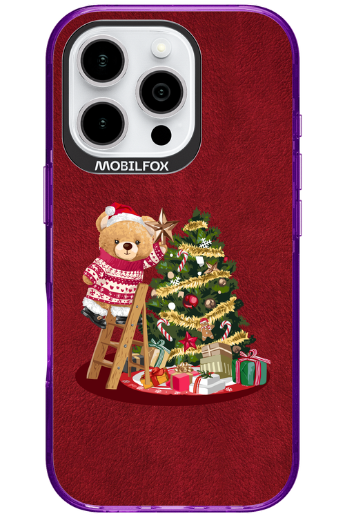 Christmas Bear (Burgundy) - Apple iPhone 16 Pro