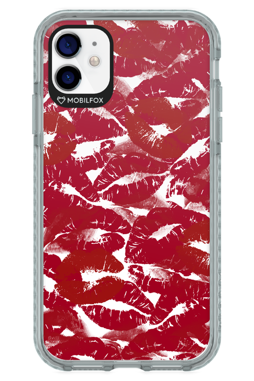 Burgundy and Kiss 2.0 - Apple iPhone 11