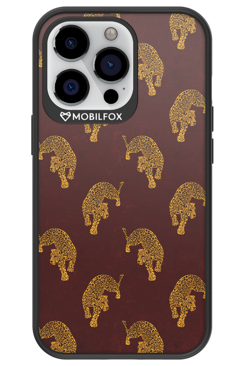 Burgundy Leopard Pattern - Apple iPhone 13 Pro