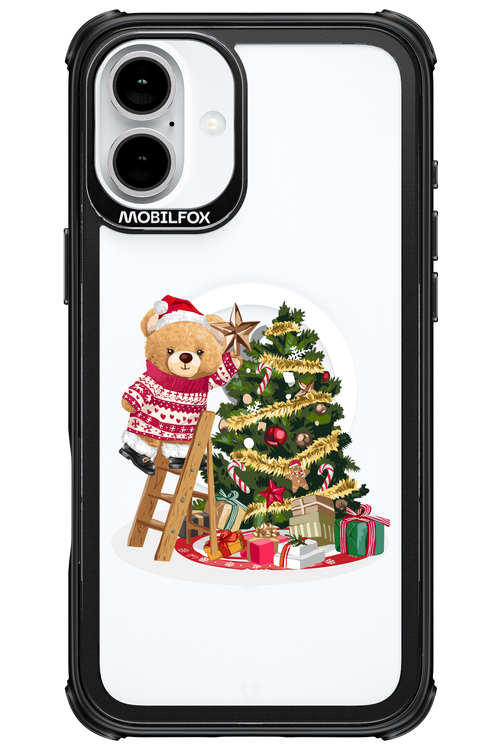 Christmas Bear (Transparent) - Apple iPhone 16 Plus