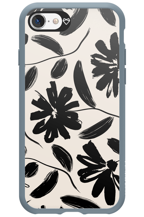 Monochrome Flowerss - Apple iPhone SE 2020