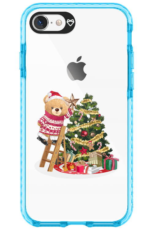 Christmas Bear (Transparent) - Apple iPhone 8