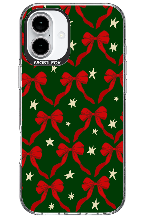 Bow & Stars (Green) - Apple iPhone 16 Plus