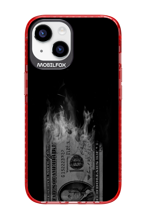 Money Burn B&W - Apple iPhone 14