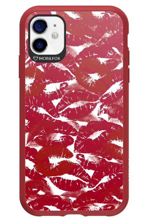 Burgundy and Kiss 2.0 - Apple iPhone 11