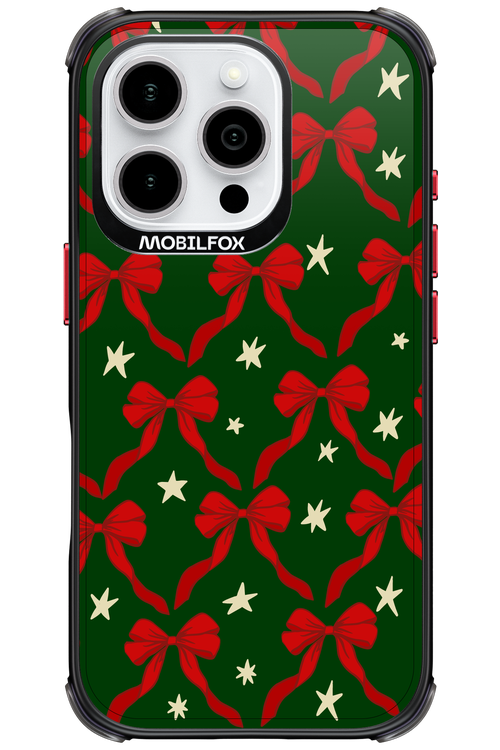 Bow & Stars (Green) - Apple iPhone 16 Pro