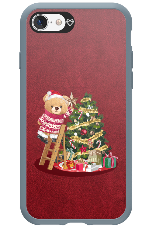 Christmas Bear (Burgundy) - Apple iPhone SE 2022