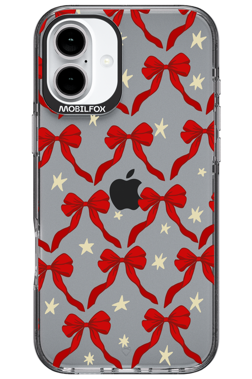 Bow & Stars (Transparent) - Apple iPhone 16 Plus