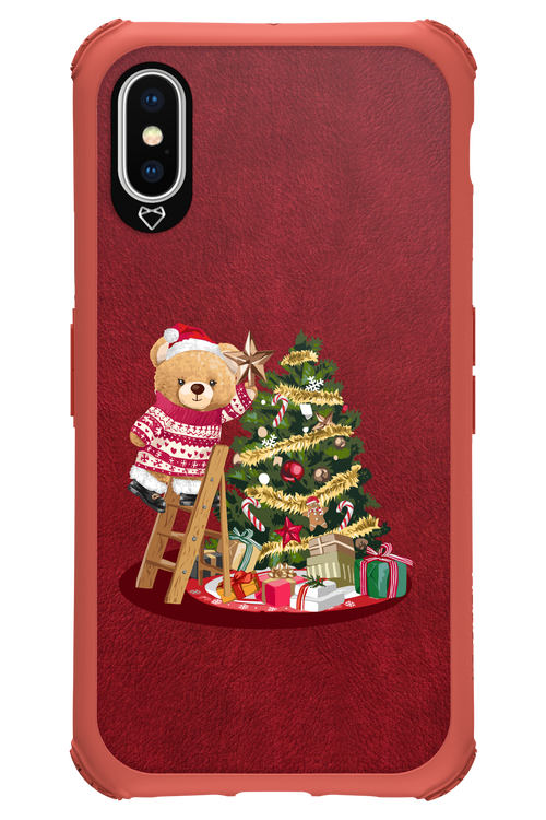 Christmas Bear (Burgundy) - Apple iPhone XS