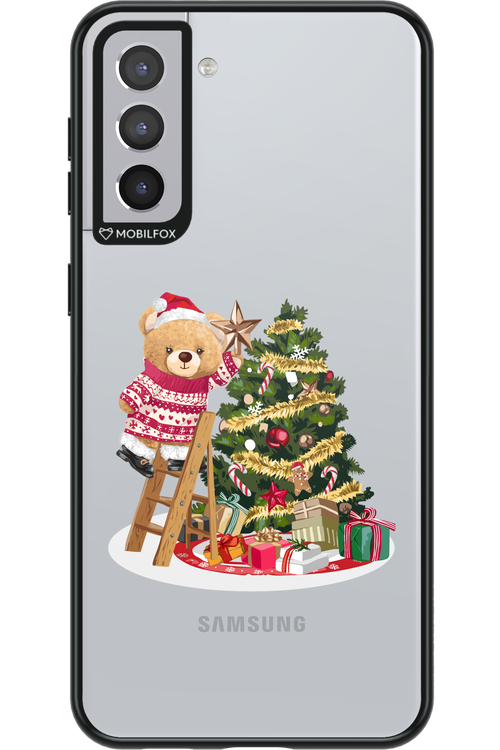 Christmas Bear (Transparent) - Samsung Galaxy S21+