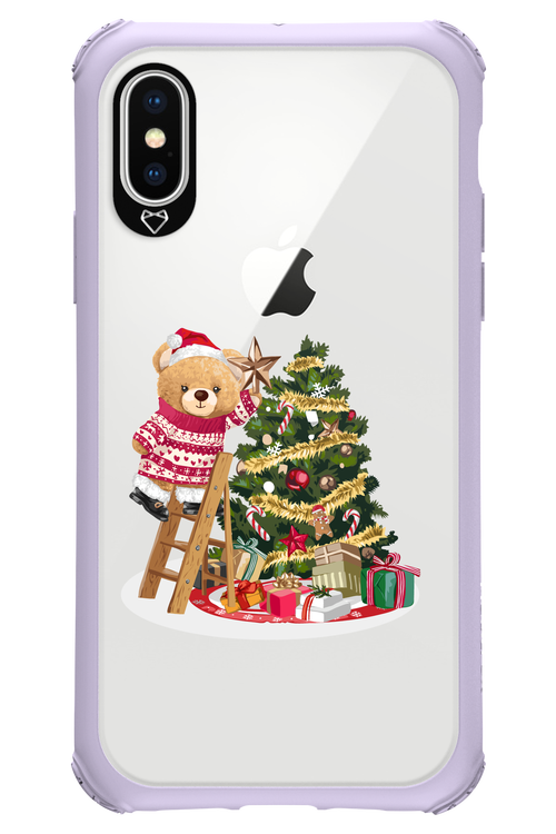 Christmas Bear (Transparent) - Apple iPhone XS