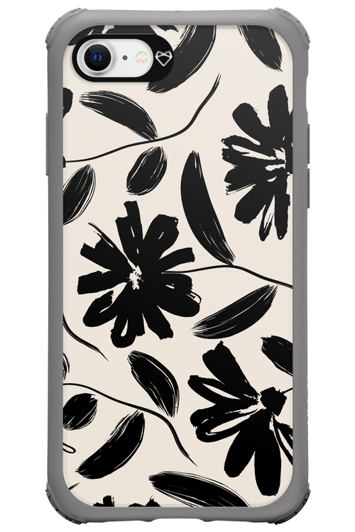 Monochrome Flowerss 2.0 - Apple iPhone 8