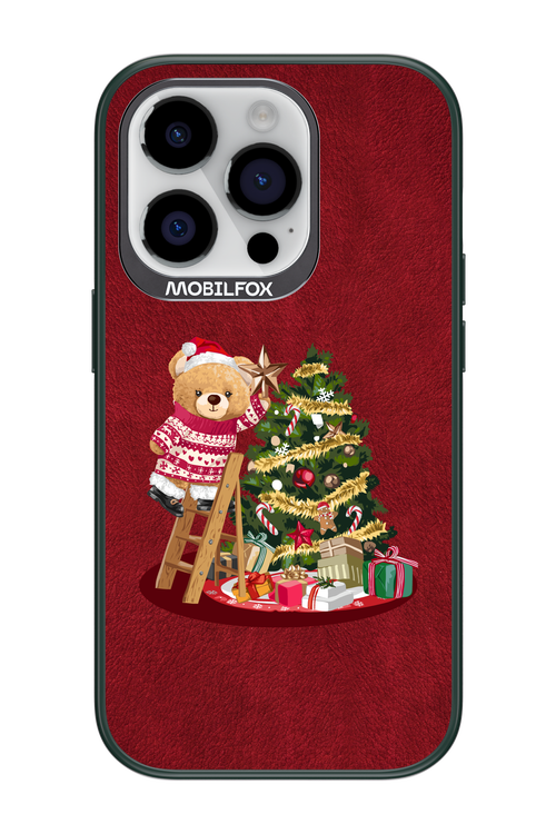 Christmas Bear (Burgundy) - Apple iPhone 14 Pro