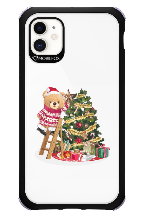 Christmas Bear (Transparent) - Apple iPhone 11