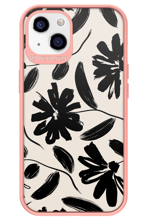 Monochrome Flowerss - Apple iPhone 13