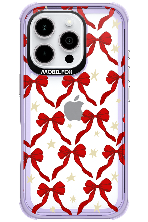 Bow & Stars (Transparent) - Apple iPhone 16 Pro