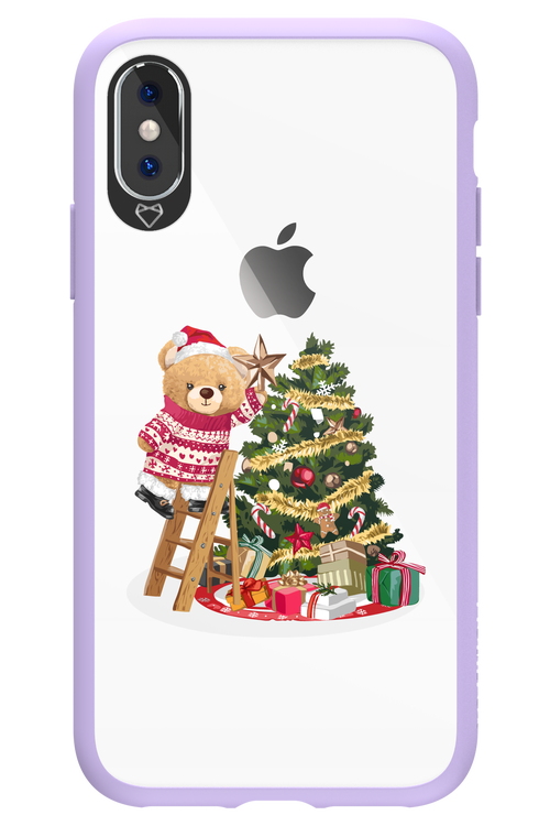 Christmas Bear (Transparent) - Apple iPhone XS