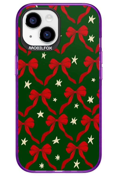 Bow & Stars (Green) - Apple iPhone 15