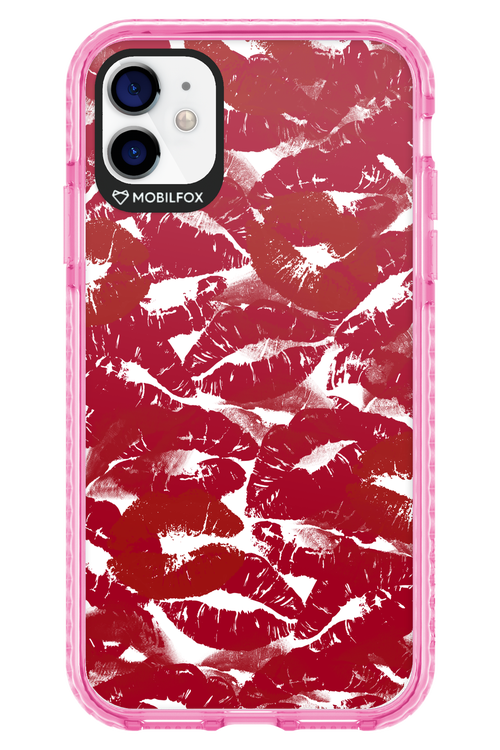 Burgundy and Kiss 2.0 - Apple iPhone 11