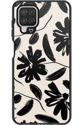 Monochrome Flowerss - Samsung Galaxy A12