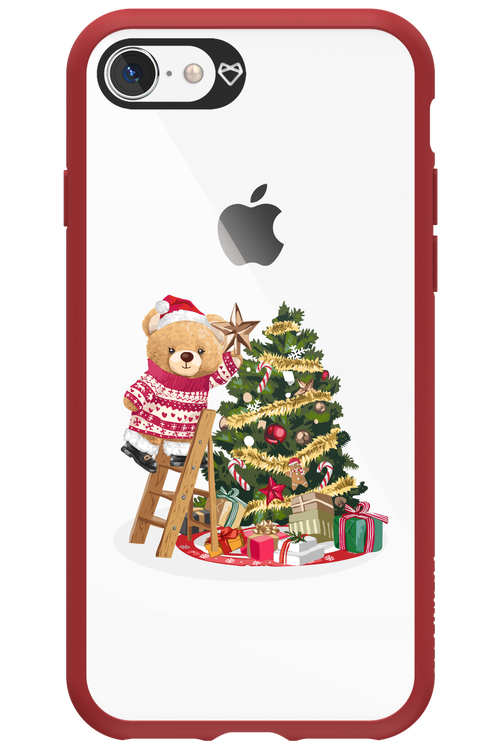 Christmas Bear (Transparent) - Apple iPhone 8