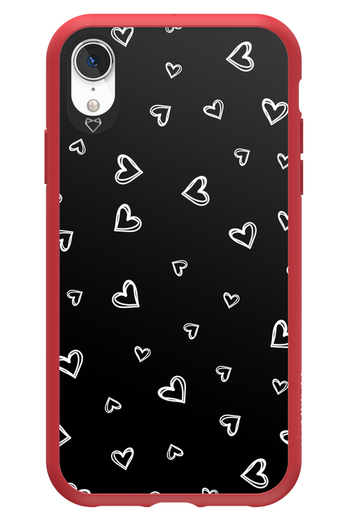 Monochrome Hearts 2.0 - Apple iPhone XR