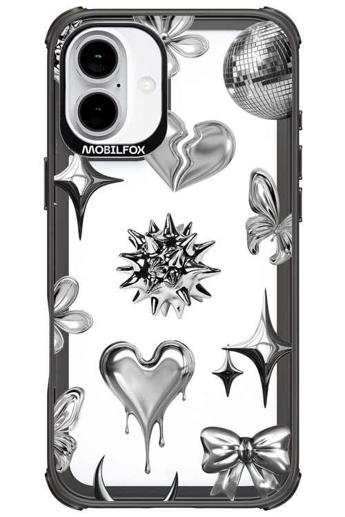 Silver Zone Transparent - Apple iPhone 16 Plus