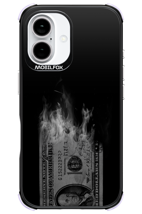 Money Burn B&W - Apple iPhone 16