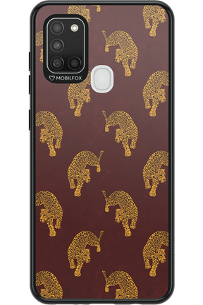 Burgundy Leopard Pattern - Samsung Galaxy A21 S