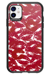Burgundy and Kiss 2.0 - Apple iPhone 11