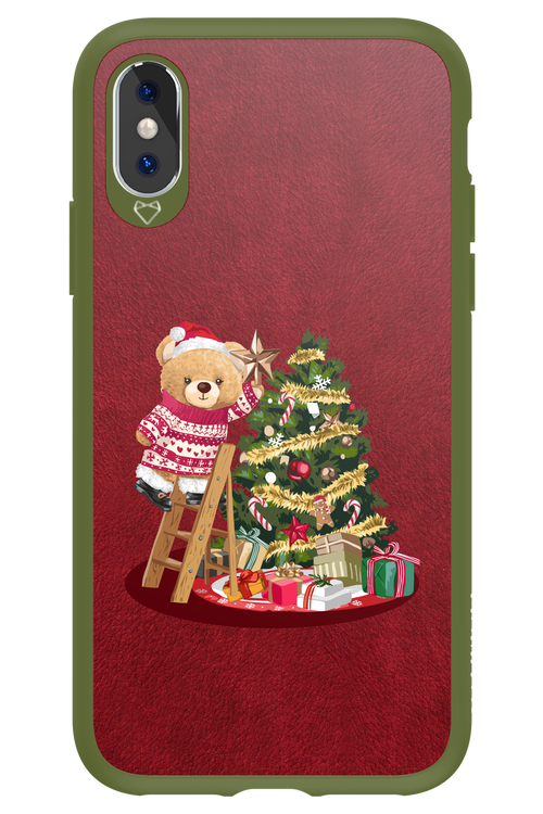 Christmas Bear (Burgundy) - Apple iPhone XS