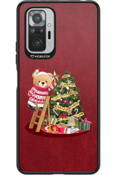 Christmas Bear (Burgundy) - Xiaomi Redmi Note 10S