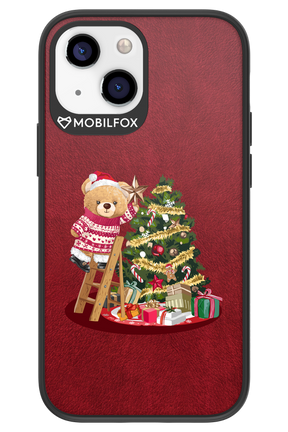 Christmas Bear (Burgundy) - Apple iPhone 13 Mini