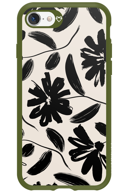 Monochrome Flowerss 2.0 - Apple iPhone 8