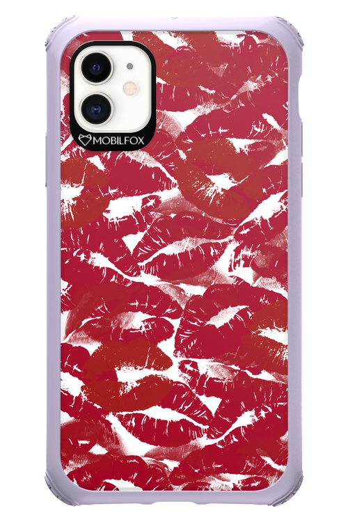 Burgundy and Kiss 2.0 - Apple iPhone 11