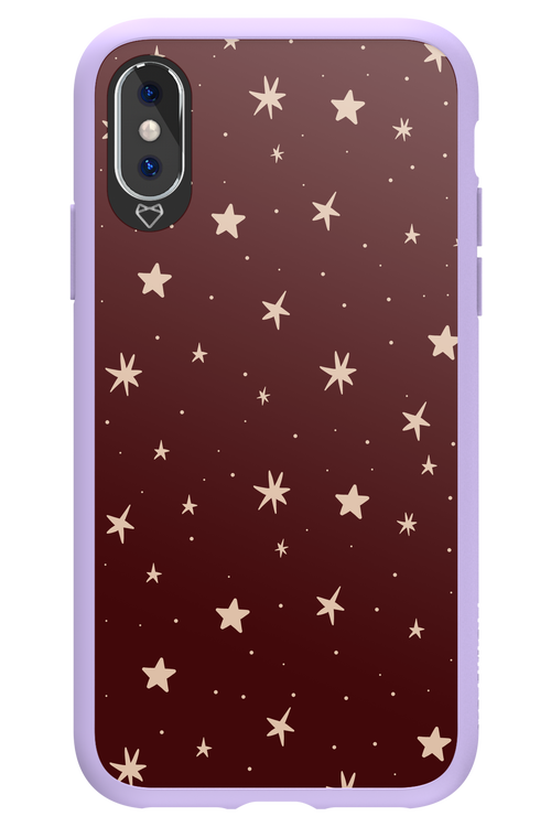 Burgundy Stars - Apple iPhone X