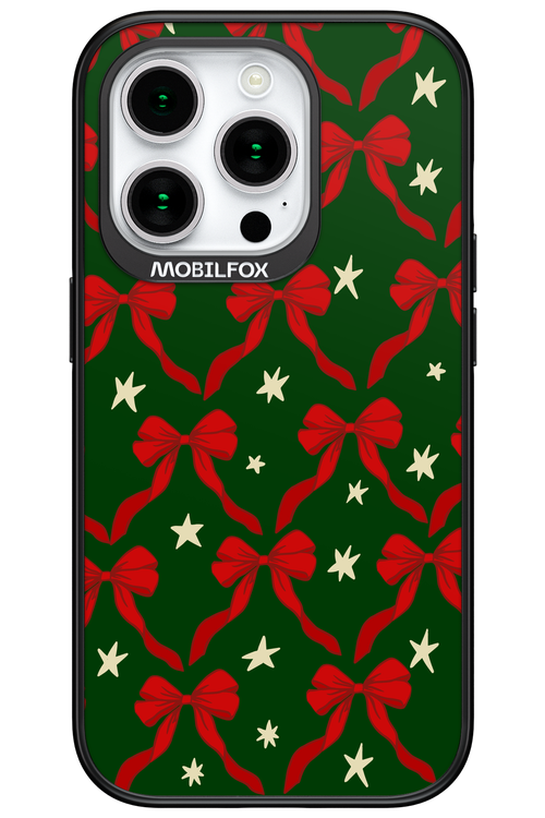 Bow & Stars (Green) - Apple iPhone 15 Pro