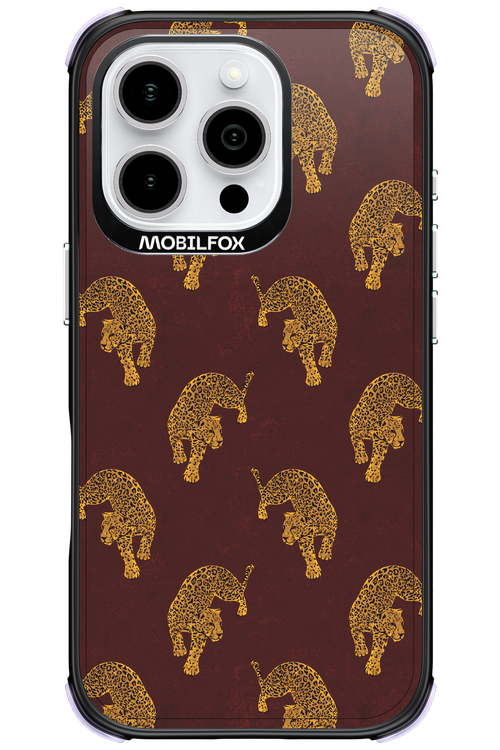 Burgundy Leopard Pattern - Apple iPhone 16 Pro