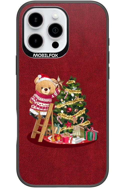 Christmas Bear (Burgundy) - Apple iPhone 16 Pro Max