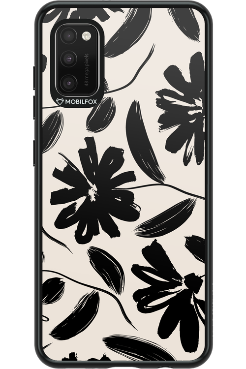 Monochrome Flowerss - Samsung Galaxy A41