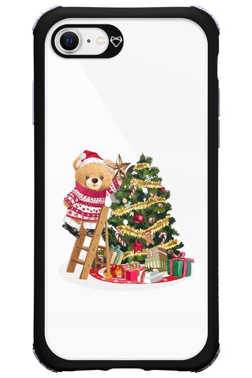 Christmas Bear (Transparent) - Apple iPhone SE 2020