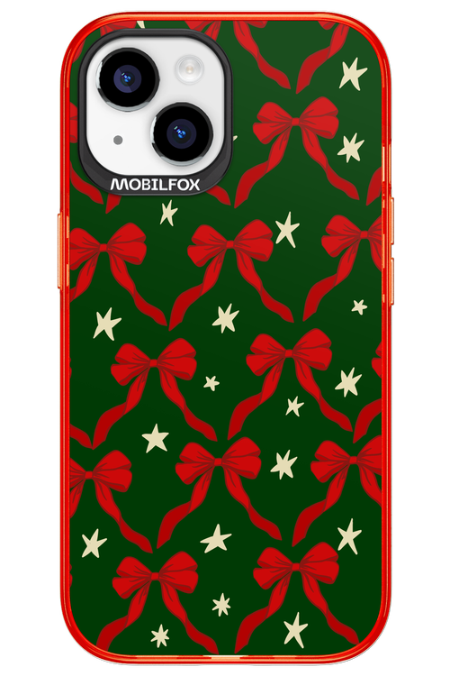 Bow & Stars (Green) - Apple iPhone 15