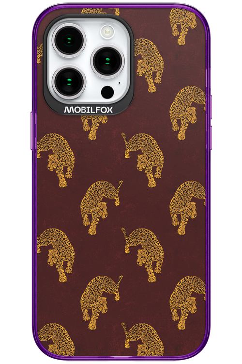 Burgundy Leopard Pattern - Apple iPhone 15 Pro Max
