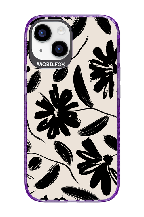 Monochrome Flowerss - Apple iPhone 14