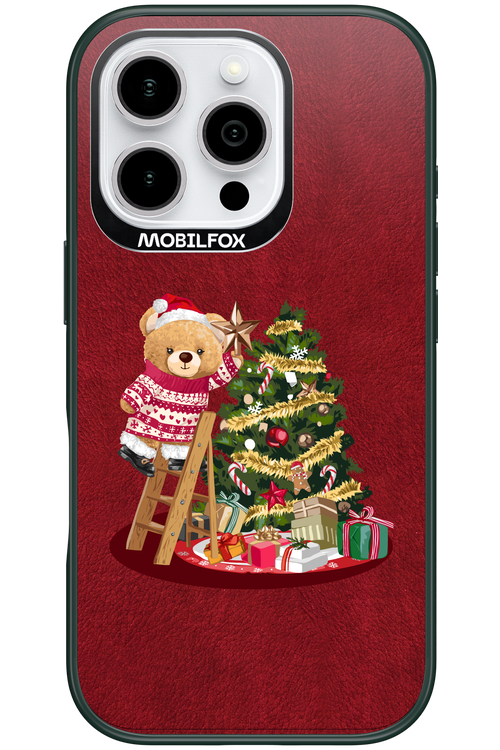 Christmas Bear (Burgundy) - Apple iPhone 16 Pro