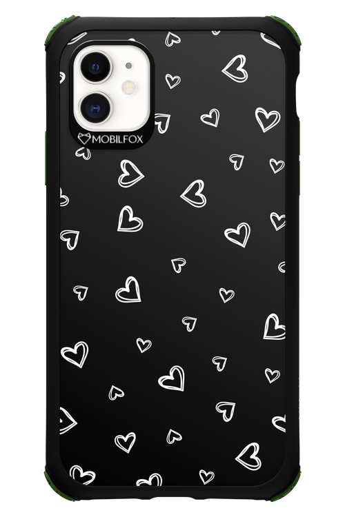 Monochrome Hearts 2.0 - Apple iPhone 11