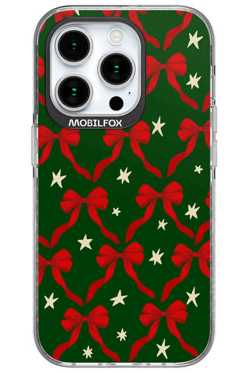 Bow & Stars (Green) - Apple iPhone 15 Pro